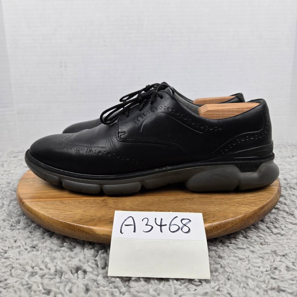 Johnston & Murphy Mens 9 XC4 Tanner Black Leather Wingtip Casual Daily Oxford